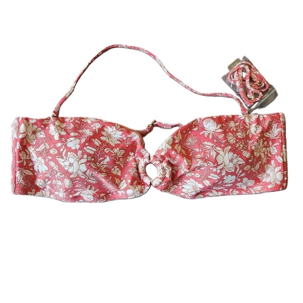 J Crew Womens Floral Bikini Swimwear Top Size 2X